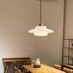 Alvara | Soft Ivory Glass Pendant Light in Mid-Century | Veisp