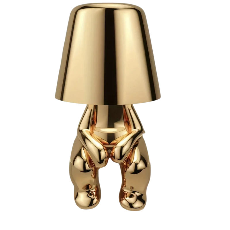 Aurielle | Golden Sculptural Table Lamp For Home And Office | Veisp