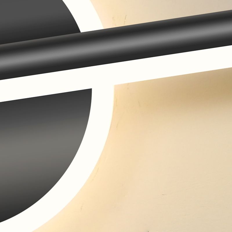 Aureline Sleek Black And Gold LED Wall Lamp With Warm Glow | Veisp