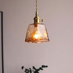 AuricLuxe Vintage LED Gold Metal And Glass Pendant Light | Veisp