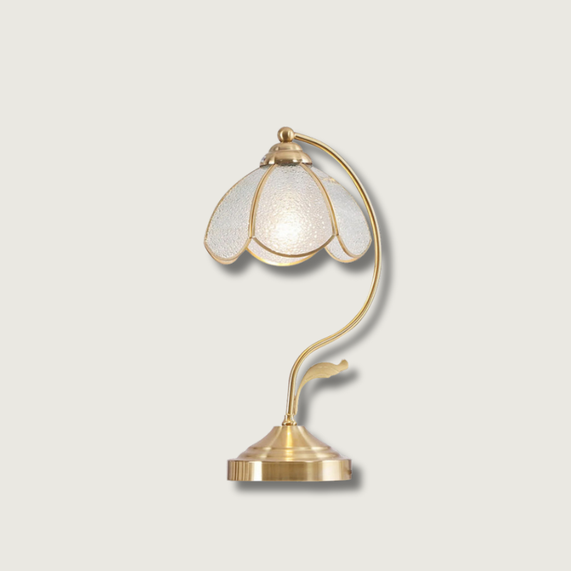 LioraBloom | Floral Glass Table Lamp, Luxurious Home Accent | Veisp