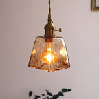 AuricLuxe Vintage LED Gold Metal And Glass Pendant Light | Veisp