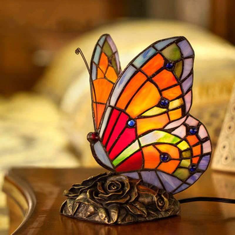 LyriaGlow Scented Night Lamp With Butterfly Top, Rose Base | Veisp