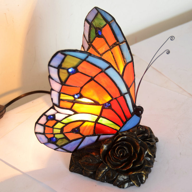 LyriaGlow Scented Night Lamp With Butterfly Top, Rose Base | Veisp