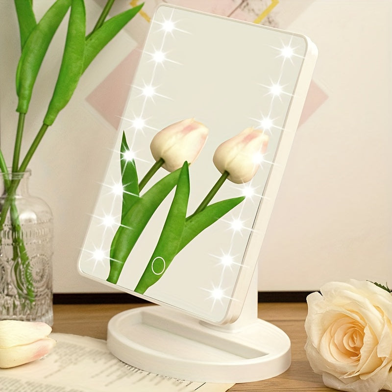 LustraGlow 16-LED Dimmable Adjustable Makeup Mirror | Veisp