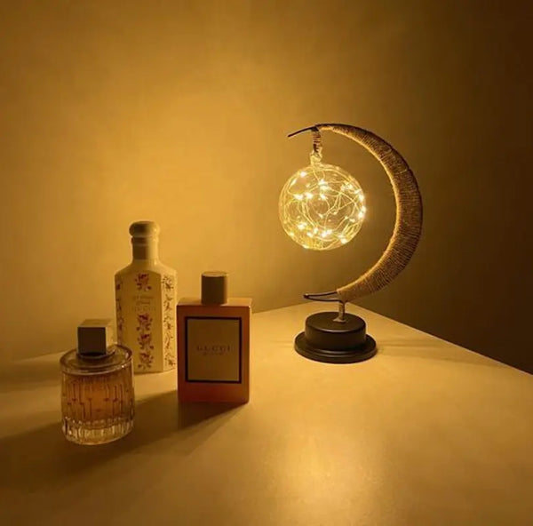 Aurelle | Warm Glass Moon Lamp for Soft Ambient Lighting | Veisp