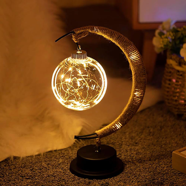 Aurelle | Warm Glass Moon Lamp for Soft Ambient Lighting | Veisp