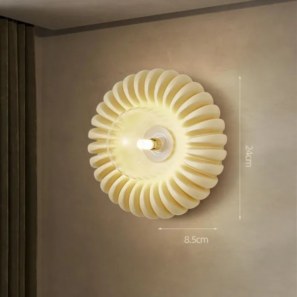 Lumora | Modern Resin Wall Lamp For Bedroom Ambient Glow | Veisp