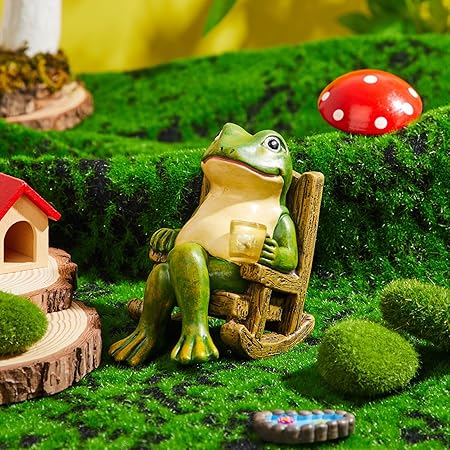 SylvaGlow Frog Statue With Soft Light For Garden And Patio | Veisp