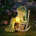 SylvaGlow Frog Statue With Soft Light For Garden And Patio | Veisp