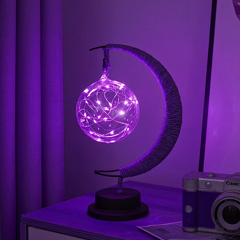 Aurelle | Warm Glass Moon Lamp for Soft Ambient Lighting | Veisp