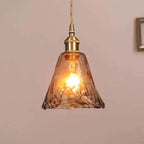 AuricLuxe Vintage LED Gold Metal And Glass Pendant Light | Veisp