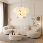 Lumera Nordic Glass Globes Chandelier With Warm Glow