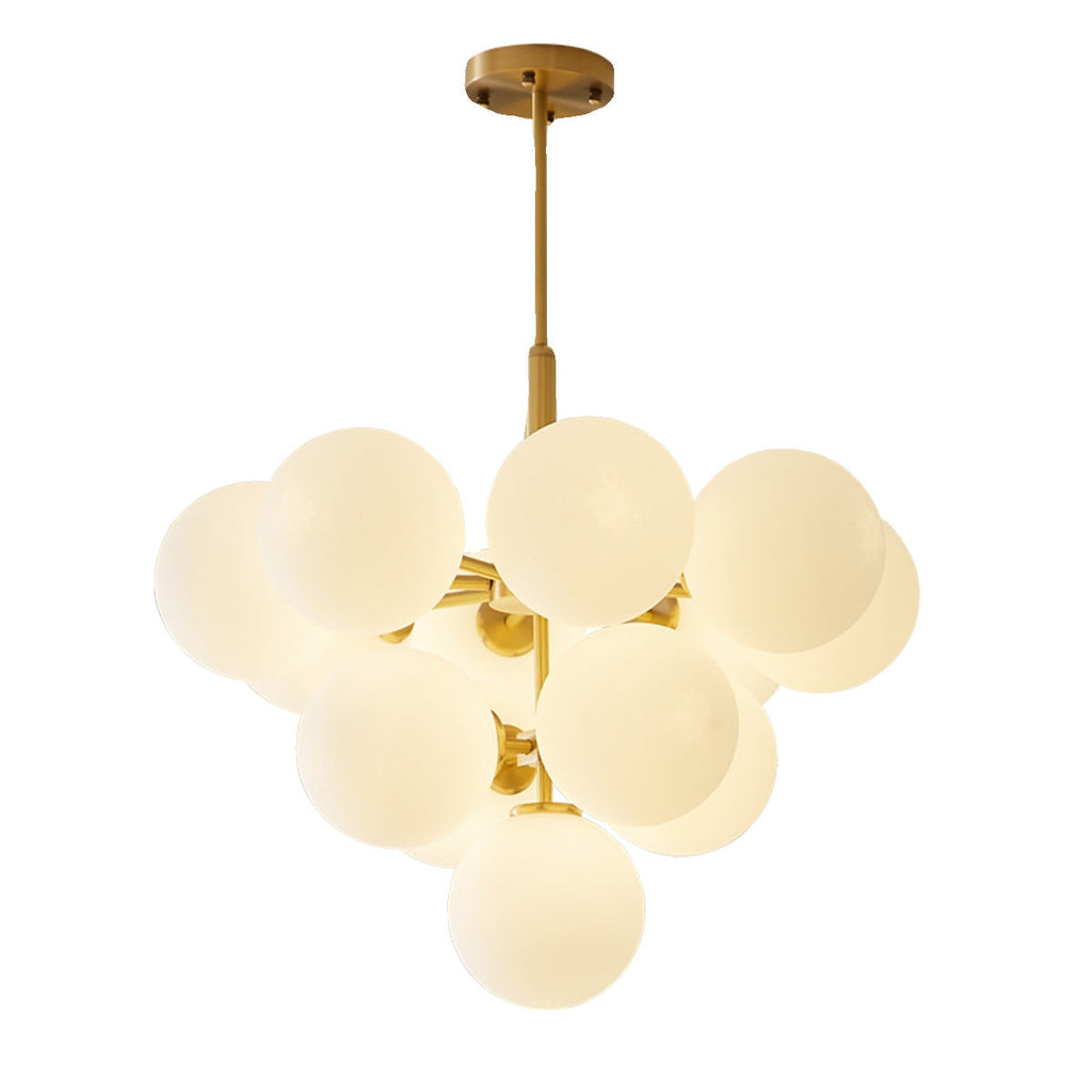 Lumera Nordic Glass Globes Chandelier With Warm Glow