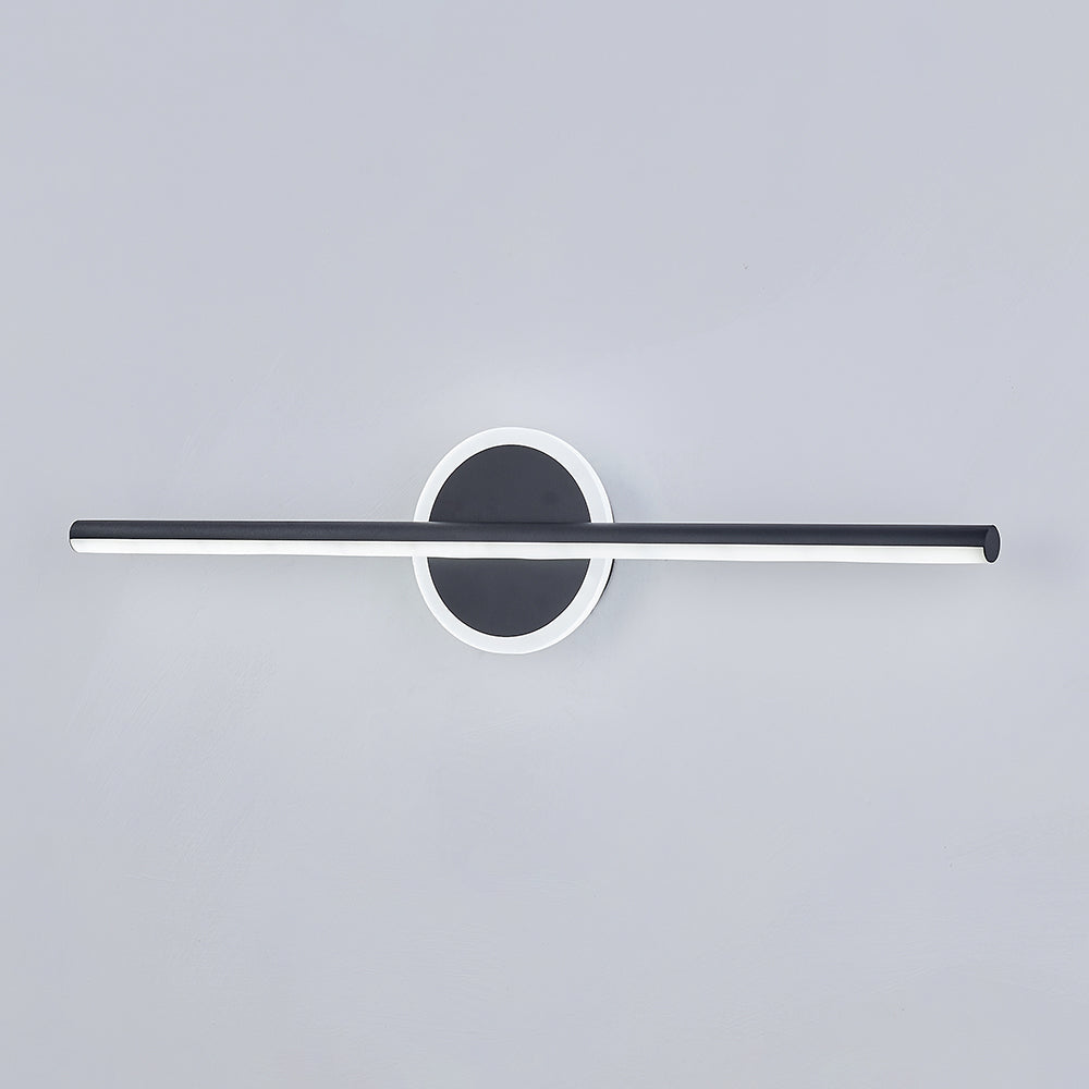 Aureline Sleek Black And Gold LED Wall Lamp With Warm Glow | Veisp