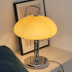 Cresca | Bauhaus Mushroom Table Lamp in Amber Glass | Veisp
