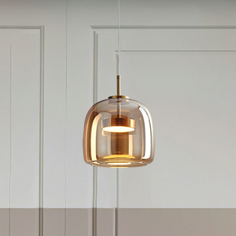 AuricRay Retro Gold Glass LED Pendant Light Fixture | Veisp