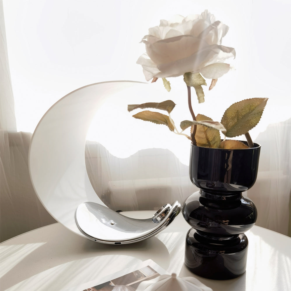 Liora Curved Table Lamp With Elegant Swirls And Soft Glow | Veisp