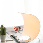 Liora Curved Table Lamp With Elegant Swirls And Soft Glow | Veisp