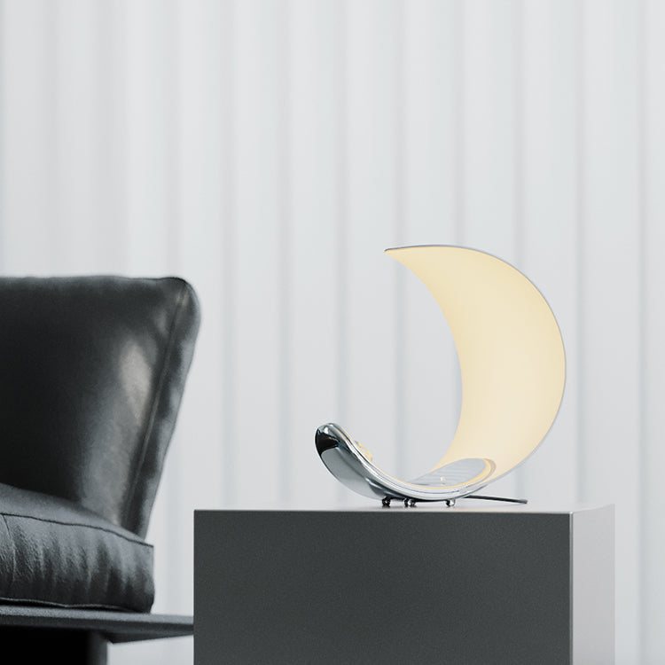 Liora Curved Table Lamp With Elegant Swirls And Soft Glow | Veisp