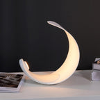 Liora Curved Table Lamp With Elegant Swirls And Soft Glow | Veisp