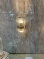 LumaLuxe Elegant Gold Wall Sconce With Warm Ambient Glow | Veisp