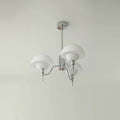 Aurella Crystal Chandelier In Cream Bubble Glass Finish