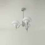 Aurella Crystal Chandelier In Cream Bubble Glass Finish