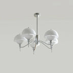 Aurella Crystal Chandelier In Cream Bubble Glass Finish