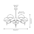 Aurella Crystal Chandelier In Cream Bubble Glass Finish