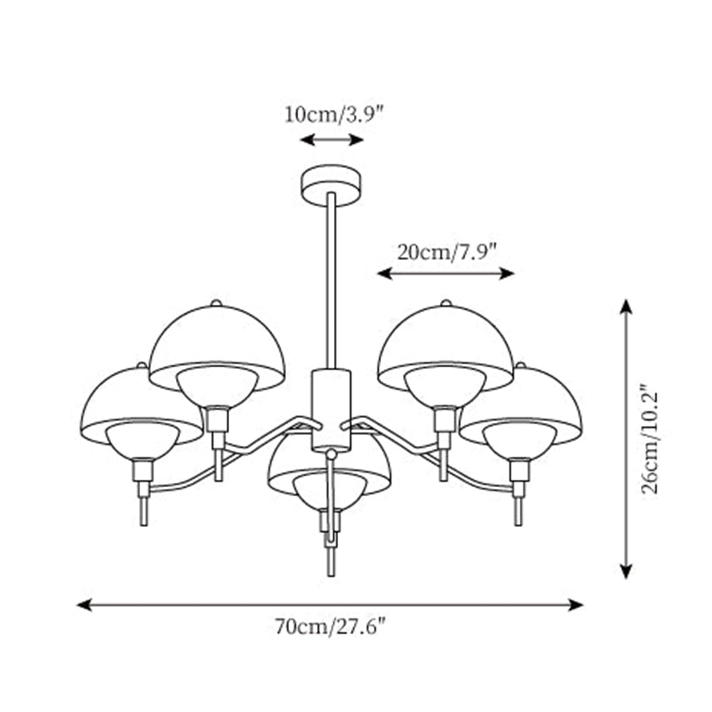 Aurella Crystal Chandelier In Cream Bubble Glass Finish