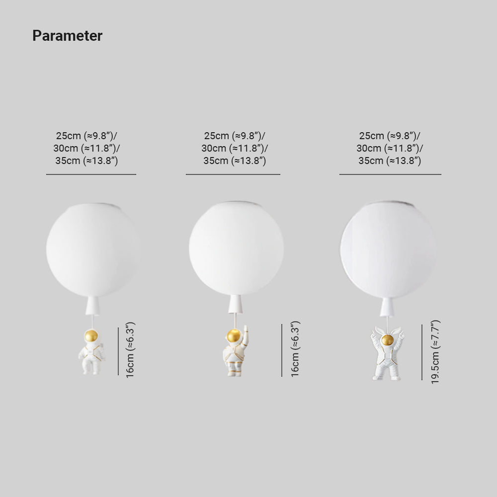 Lumen Trail Kids LED Ceiling Light Astronaut Balloon With 8 Colors