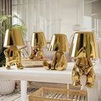 Aurielle | Golden Sculptural Table Lamp For Home And Office | Veisp