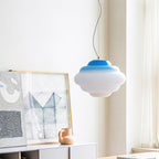 NimbusGlow Frosted Glass Pendant Lamp In Gradient Shades | Veisp