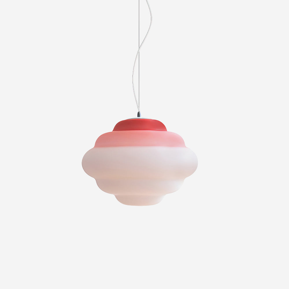 NimbusGlow Frosted Glass Pendant Lamp In Gradient Shades | Veisp