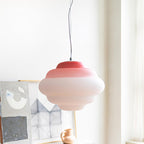 NimbusGlow Frosted Glass Pendant Lamp In Gradient Shades | Veisp