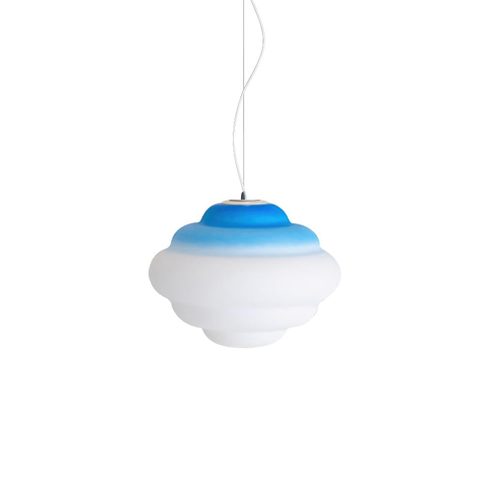 NimbusGlow Frosted Glass Pendant Lamp In Gradient Shades | Veisp