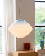 NimbusGlow Frosted Glass Pendant Lamp In Gradient Shades | Veisp