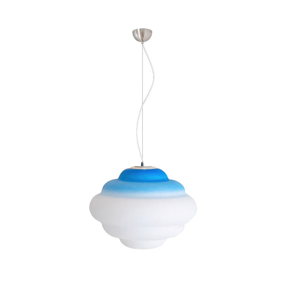 NimbusGlow Frosted Glass Pendant Lamp In Gradient Shades | Veisp