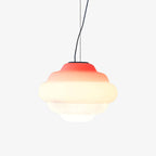 NimbusGlow Frosted Glass Pendant Lamp In Gradient Shades | Veisp