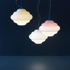 NimbusGlow Frosted Glass Pendant Lamp In Gradient Shades | Veisp