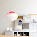 NimbusGlow Frosted Glass Pendant Lamp In Gradient Shades | Veisp