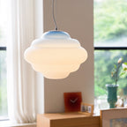 NimbusGlow Frosted Glass Pendant Lamp In Gradient Shades | Veisp