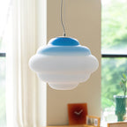 NimbusGlow Frosted Glass Pendant Lamp In Gradient Shades | Veisp