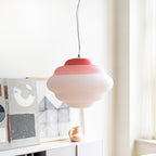 NimbusGlow Frosted Glass Pendant Lamp In Gradient Shades | Veisp