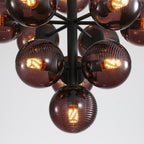 Vellaro | Grape Inspired Black Iron And Glass Pendant Light | Veisp