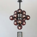 Vellaro | Grape Inspired Black Iron And Glass Pendant Light | Veisp
