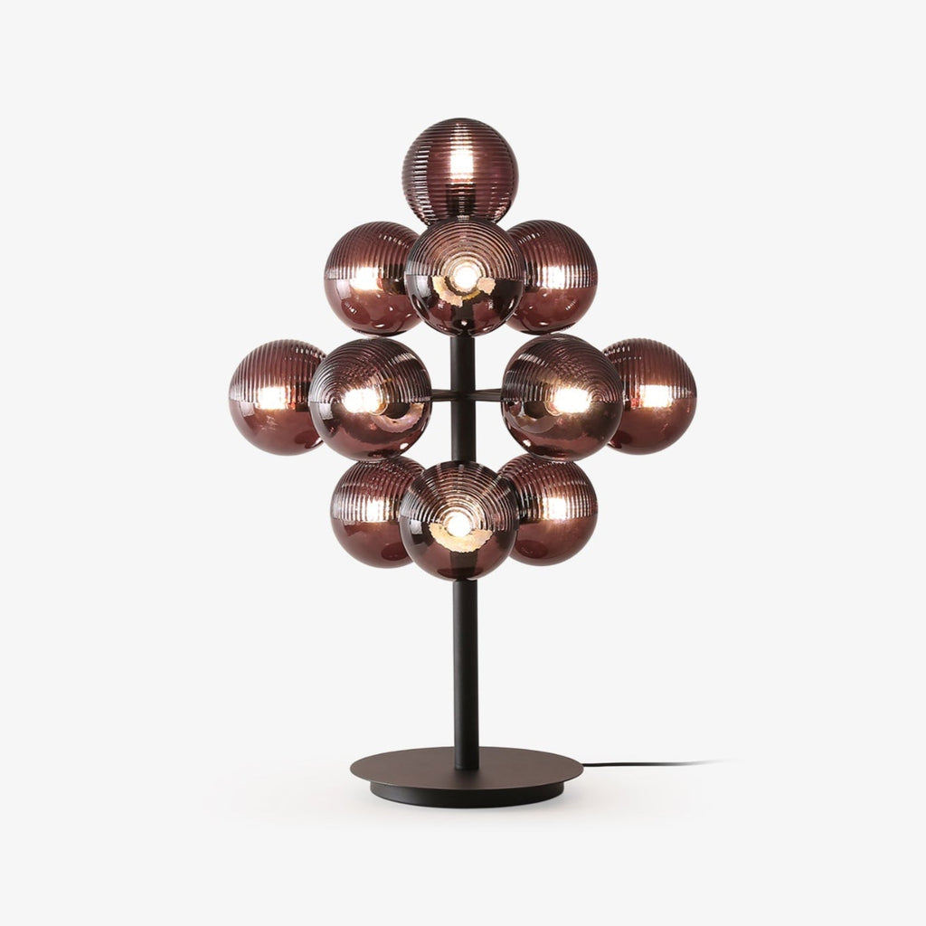 Vinora | Black Iron & Glass Grape-Inspired Table Lamp | Veisp