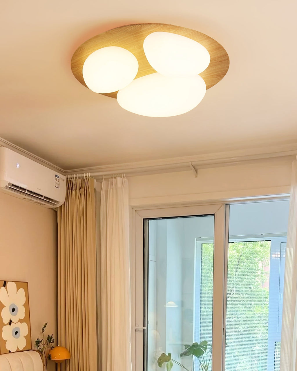 Avenora Minimalist Opal Acrylic Ceiling Light Warm Glow | Veisp