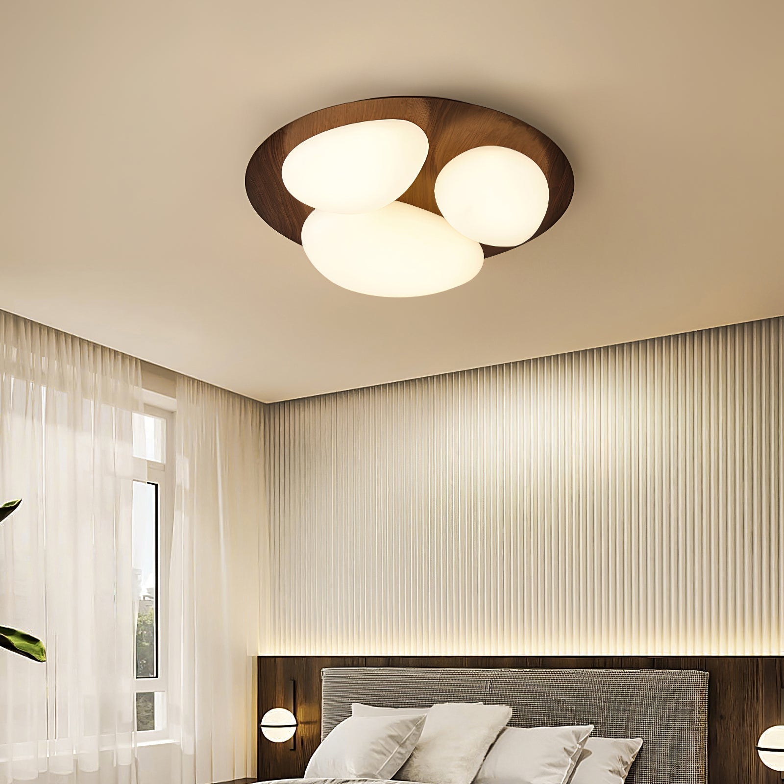 Avenora Minimalist Opal Acrylic Ceiling Light Warm Glow | Veisp
